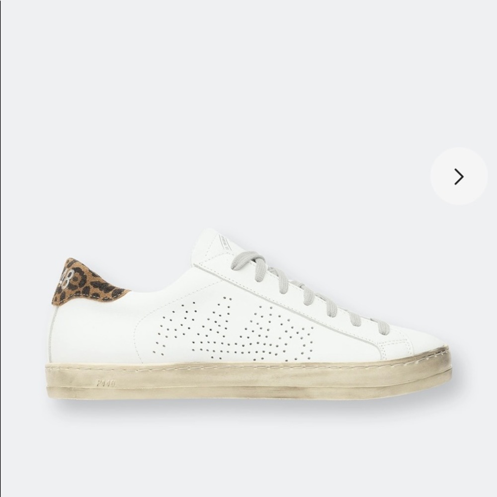 P448 John White/Leopard Print Sneakers
